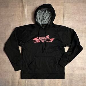 Musky Shop Pullover Black Hoodie Sweatshirt, Men’s Size M
